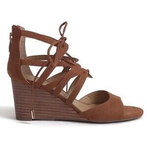 Franco Sarto Mollie Wedge Sandals Brown Size 10